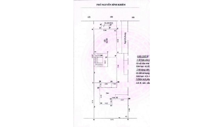 202M2 Mặt Phố Nguyễn Bỉnh Khiểm Mặt tiền 8.7M 110 Tỷ-Vỉa hè